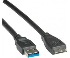 Kabelis USB Roline USB-A - micro-B 0.8 m Juodas (11.02.8872)