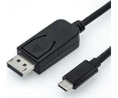 „Roline USB-C“ – „DisplayPort“ USB laidas, 1 m juodas (JAB-3752631)