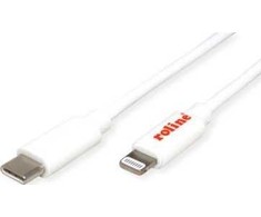 Roline USB-C – žaibo laidas, 1 m, baltas (11.02.8335)