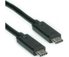 USB kabelis Roline USB-C - USB-C 0,5 m Juodas (11.02.9000)