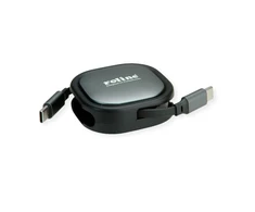 Kabelis USB Roline USB2.0 Retractable Cable, (11.02.8420)