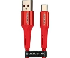 Somostel USB-C 1.0m raudona