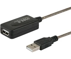 USB Prailgintuvas - SAVIO CL-130 10m USB 2.0-A M/F Aktyvus Juodas