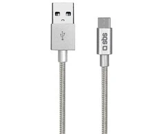 Type-C Įkrovimo 1.5m Laidas SBS Sidabrinis