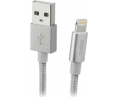 USB-žaibo kabelis SBS MFI C-89 1m sidabrine danga