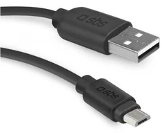 MicroUSB Įkrovimo 2m Laidas SBS Juodas