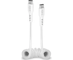 USB kabelis SBS Mobile USB-C - USB-C 1 m Balta (TECBLEECCS1W)