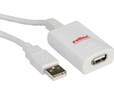 Roline USB kabelis Secomp USB-A - USB-A 5 m Baltas (12.04.1088)