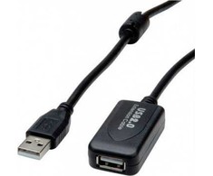 USB kabelis Secomp USB-A - USB-A 15 m, juodas
