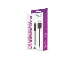 TelForceone Setty kabelis USB - microUSB 1,0 m 1A juodas NAUJIENA