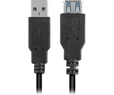 Sharkoon USB 3.2 Gen 1 Verlängerungskabel, USB-A Stecker > USB-A Buchse (juodas, 1 Meter)