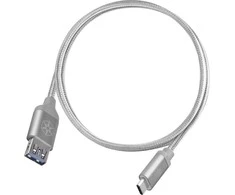 USB laidas SilverStone USB-A - USB-C 0,5 m Sidabrinis (52034)