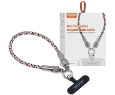 USB laidas, riešo pakabukas + Type-C - Lightning 27W spalvotas SMS-BW34 (36142)