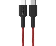 Somostel USB-C - USB-C 18W PD 3.6A 1m raudona