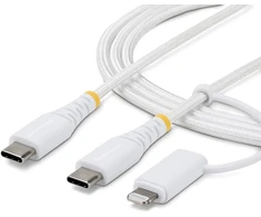 Kabelis USB StarTech 1m USB-C su Lightning 60W Baltas (1M-U2-LNTC-CABLE)