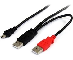 USB kabelis StarTech 2x USB- A - 1,8 m Juoda (USB2HABMY6)