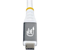„StarTech.com“ USB kabelis – USB-C (M) į USB-C (M) – USB4 / Thunderbolt / DisplayPort 2.1 – 151,33 cm – 4K120Hz palaikymas, 8K60Hz palaikymas, išplėstinis maitinimo diapazonas (EPR), maitinimo tiekimas 3.1 – baltas