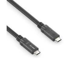 StarTech „PureLink“ USB-C į USB-C laidas – USB4 Gen 2x2, 5A, SPR 100W, 20G, DP alternatyvus režimas – „PureInstall MicroX4“ – juodas – 3,00 m