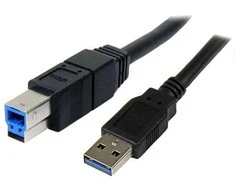 USB kabelis StarTech USB-A - USB-B 3 m mėlynas (USB3SAB3MBK)