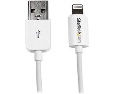 Kabelis USB StarTech USB-A - Lightning 1 m Baltas (USBLT1MW)