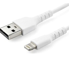 USB laidas StarTech USB-A – Lightning 1 m Baltas (RUSBLTMB1M)