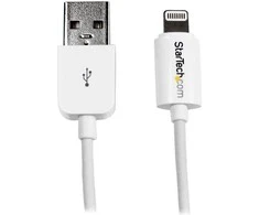 Kabelis USB StarTech USB-A - Lightning 1 m Baltas (USBLT1MW)