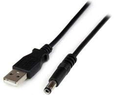 USB kabelis StarTech USB-A - DC 5,5 mm 1 m Juodas (USB2TYVEN1M)