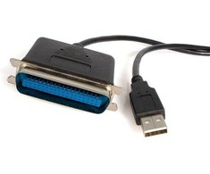 USB kabelis StarTech USB-A - IEEE 1284 (LPT) 3 m juodasis (ICUB128410)