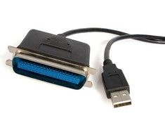USB kabelis StarTech USB-A - IEEE 1284 (LPT) 3 m juodasis (ICUB128410)