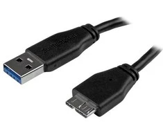 Kabelis USB StarTech USB-A - micro-B 0,5 m Juodas (USB3AUB50CMS)
