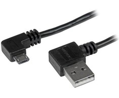 USB kabelis StarTech USB-A - mikroUSB Juodieji (USB2UB2RA2M)