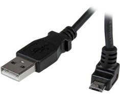 USB kabelis StarTech USB-A - mikroUSB 2 m juodasis (USBUB2MU)