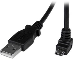 USB kabelis StarTech USB-A - mikroUSB 2 m juodasis (USBUB2MD)