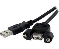 USB kabelis StarTech USB-A - USB-A 0,9 m Juodas (USBPNLAFAM3)