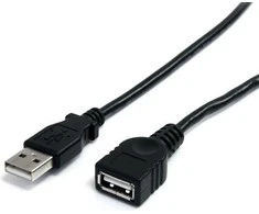 USB kabelis StarTech USB-A - USB-A 0,9 m Juodas (USBEXTA3BK)
