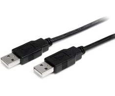 USB kabelis StarTech USB-A - USB-A 2 m juodas (USB2AA2M)