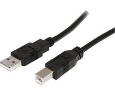 USB kabelis StarTech USB-A - USB-B 0,5 m Juodas (USB2HAB50CM)