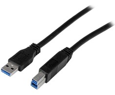 USB kabelis StarTech USB-A - USB-B 2 m Juodas (USB3CAB2M)
