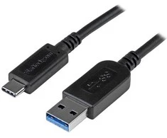USB kabelis StarTech USB-A - USB-C 1 m Juodas (USB2AC1MR)