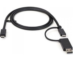 USB kabelis StarTech USB-A + USB-C - USB-C 1 m Juodas (USBCCADP)