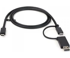 USB kabelis StarTech USB-A + USB-C - USB-C 1 m Juodas (USBCCADP)