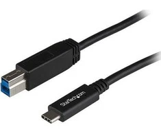 USB kabelis StarTech USB-B - USB-C 1 m Juodas (USB31CB1M)