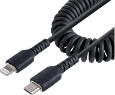 USB kabelis StarTech USB-C - Žaibas 1 m Juodas (RUSB2CLT1MBC)