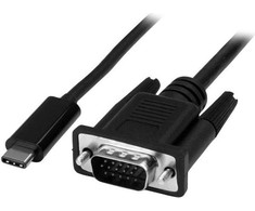 USB kabelis StarTech USB-C - D-Sub (VGA) 1 m Juodas (CDP2VGAMM1MB)
