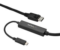 USB kabelis StarTech USB-C - DisplayPort 3 m Juodas (CDP2DPMM3MB)