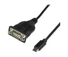USB kabelis StarTech USB-C - DB-9 0, 4 m juodasis (ICUSB232C)