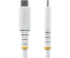 Kabelis USB StarTech - USB-C (M) do USB-C (M) - USB4 / Thunderbolt 3 / Thunderbolt 4 / DisplayPort 1.4 - 2 m - obsługa 4K120Hz, wytrzymały, rozszerzony zakres mocy (EPR), obsługa Power Delivery 3.1, elastyczny - balta (CC2M20GUSB4TPW)
