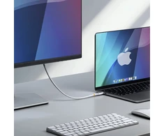Kabelis USB StarTech - USB-C (M) do USB-C (M) - USB4 / Thunderbolt 3 / Thunderbolt 4 / DisplayPort 1.4 - 2 m - obsługa 4K120Hz, wytrzymały, rozszerzony zakres mocy (EPR), obsługa Power Delivery 3.1, elastyczny - balta (CC2M20GUSB4TPW)