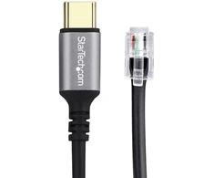 USB kabelis StarTech Adapteris USB-C į RJ9 biuro telefonui/ausinėms 1,8 m Juoda (UR9-HEADSET-ADAPTER)