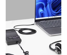 USB kabelis StarTech Adapteris USB-C į RJ9 biuro telefonui/ausinėms 1,8 m Juoda (UR9-HEADSET-ADAPTER)